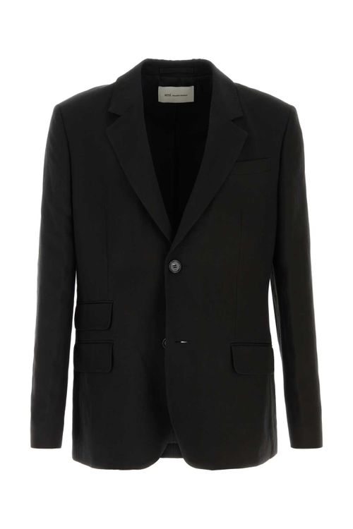Viscose Linen Tailored Blazer — Black