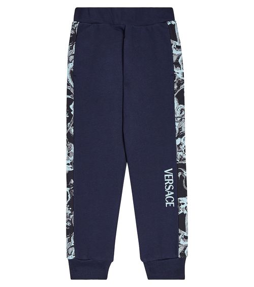 Versace Kids Barocco Stencil cotton jersey sweatpants