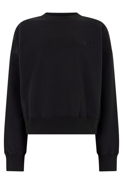 Cotton Jersey Sweatshirt with Embroidery
