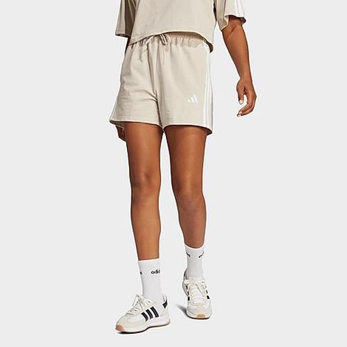 Women's Originals Essentials 3-Stripes Cotton Shorts in Grey/Wonder Alumina/White