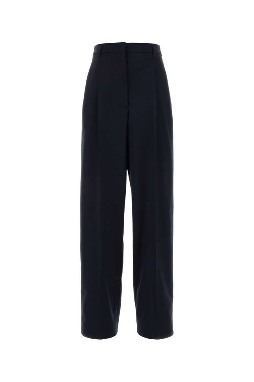 Stretch Virgin Wool Trousers — Blue