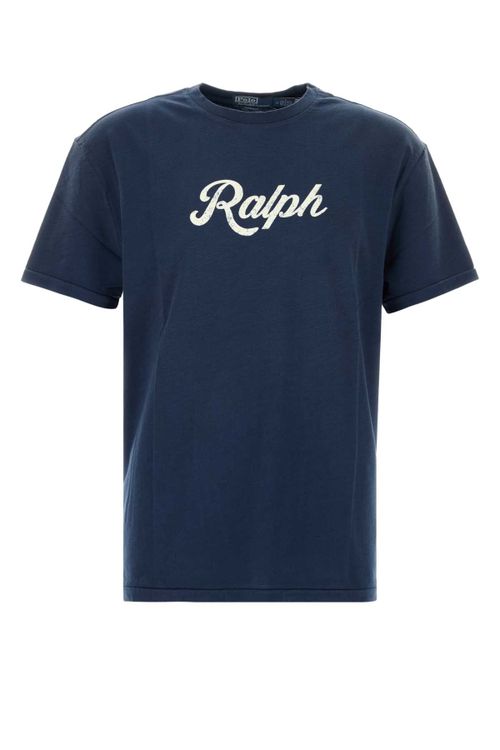 Logo-Embroidered Cotton T-Shirt — Navy
