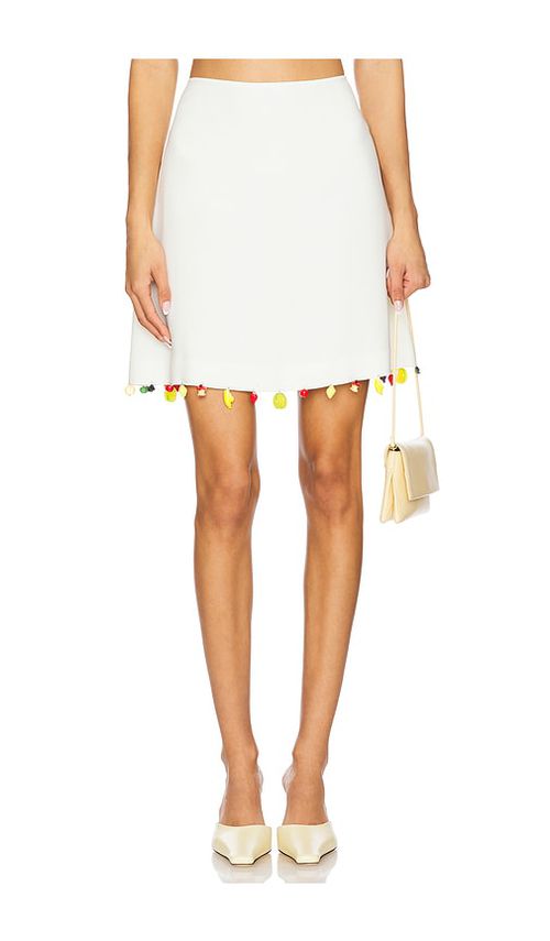 Tyler McGillivary Mira Skirt in White.  XL/1X. Also in L, M