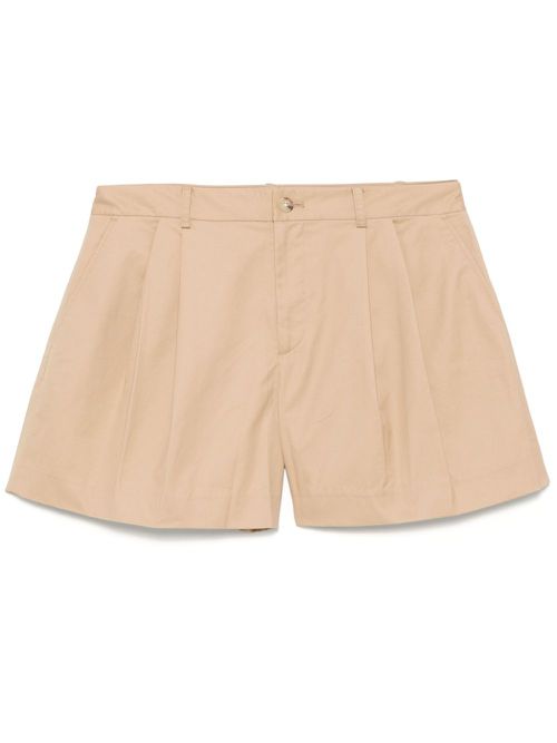 Pleat-detail shorts - Brown