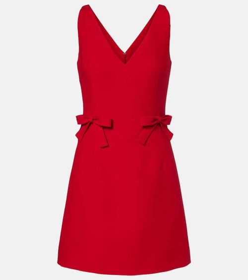 Crepe Couture bow-detail minidress
