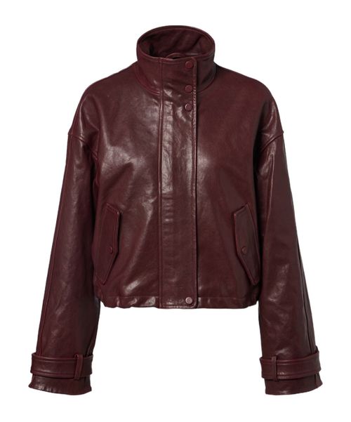 Bateman cropped leather jacket