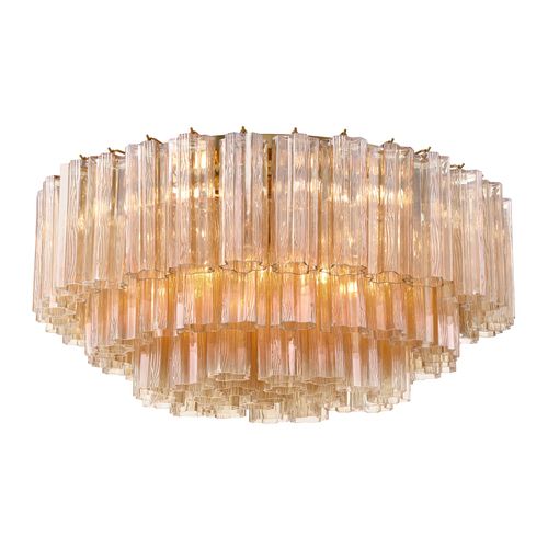 Aged Brass Flush Mount from the Addis Collection