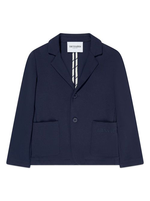 Jersey-texture blazer - Blue