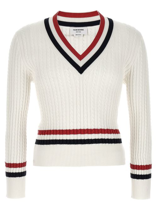 Rwb Intarsia Sweater Sweaters And Cardigans White