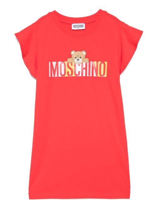 Moschino Kids logo-print dress - Red