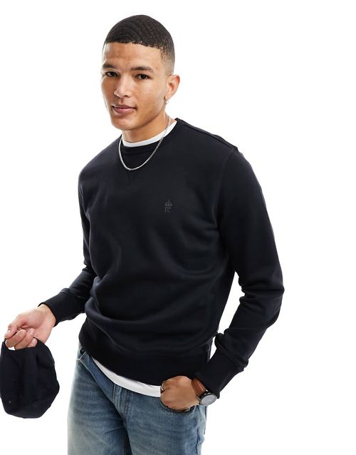 Crew neck sweatshirt in navy