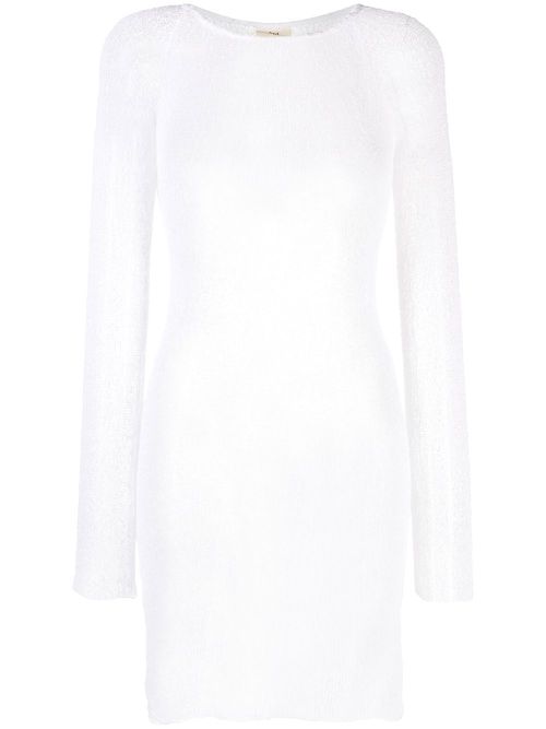 Andy open-knit mini dress - White