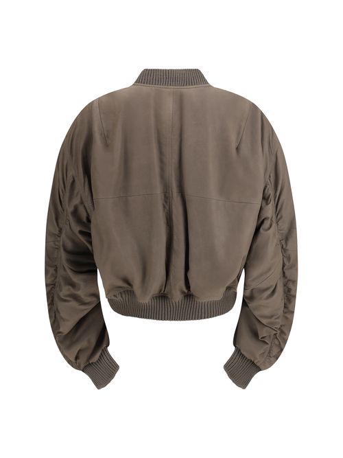 Lambskin Bomber Jacket — Gray
