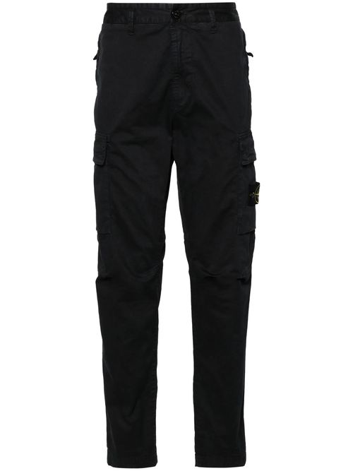 Regular Fit Cotton Elastane Cargo Pants with Side Zip and Concealed Closure