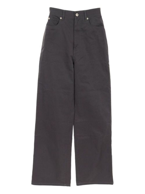 Loewe Pre-Owned 2020s cotton high-waisted pants - Grey