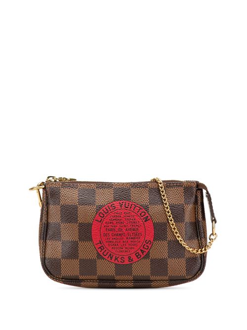 2008 Damier Ebene Trunks and Bags Mini Pochette Accessoires handbag - Brown