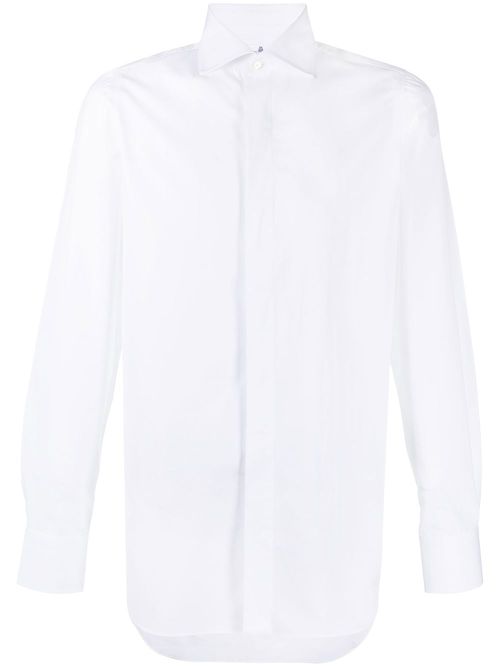 Long-sleeve poplin shirt - White