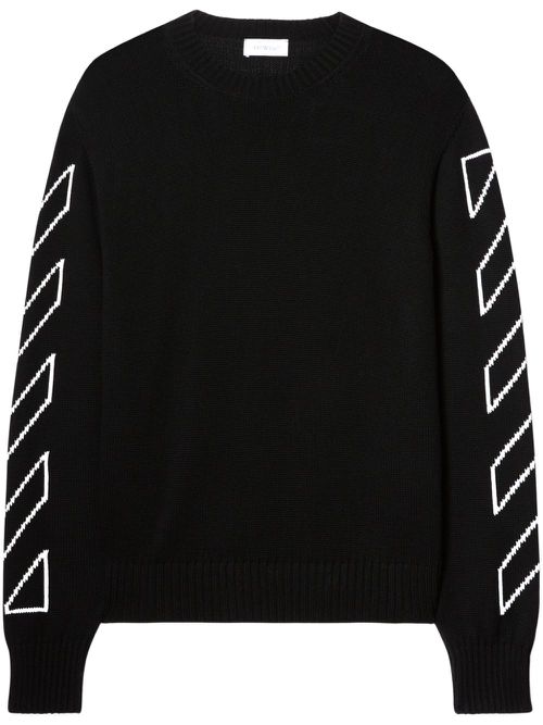 Diag Outline sweater - Black