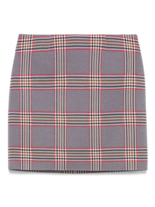 A.M.G. checked mini skirt - Blue