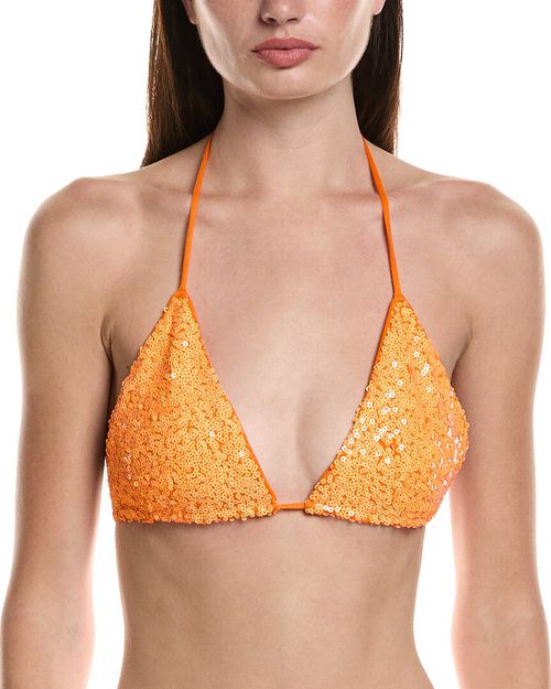 Petite Sequin String Bikini Top