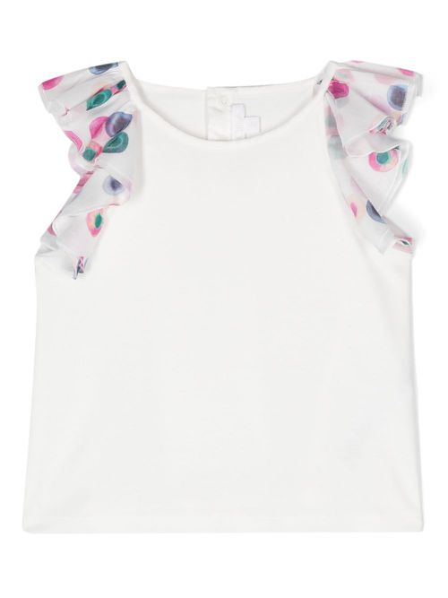 Logo-embroidered T-shirt - White