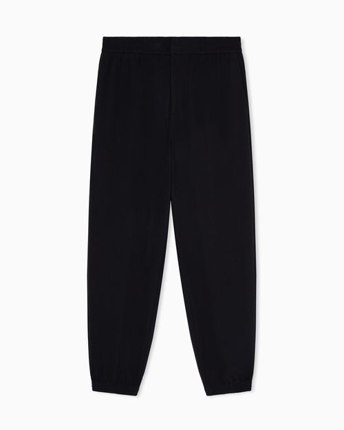 Embossed jersey trousers