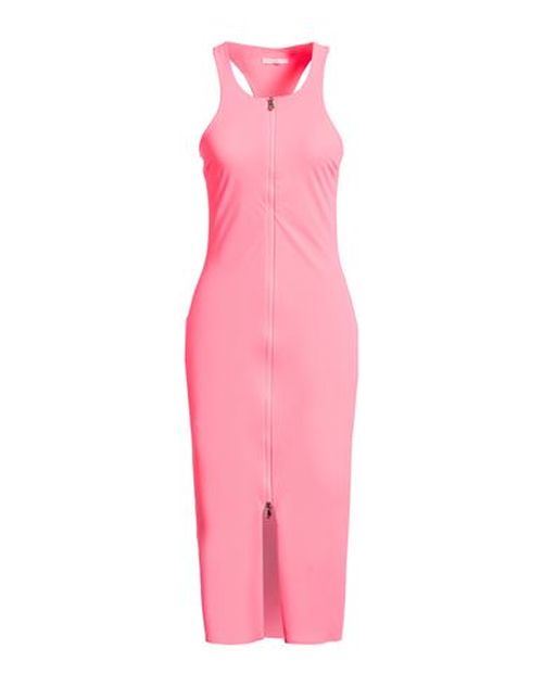 Woman Midi dress Coral Size 0 Polyester, Elastane
