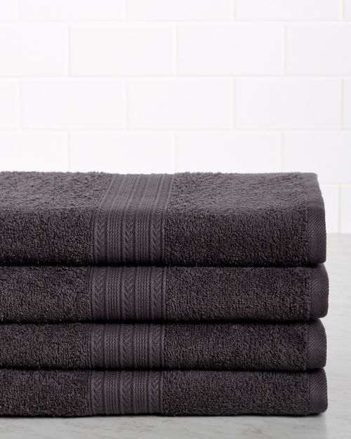 Eco-Friendly 4pc Solid Bath Cotton Towel Set