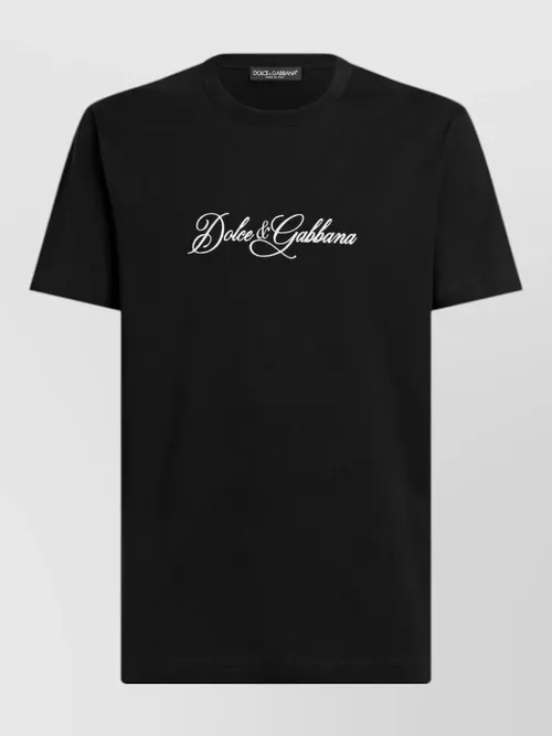 Dolce&Gabbana - crew neck short sleeve silk blend shirt