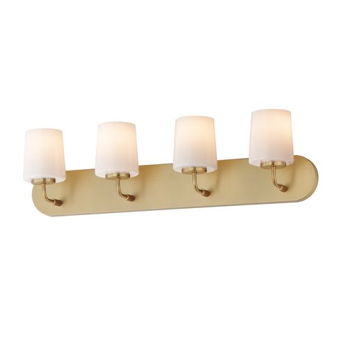 Natural Aged Brass Bathroom Vanity Light from the Durham Collection