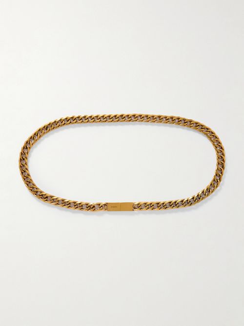 Burnished Gold-tone Belt - Metallic