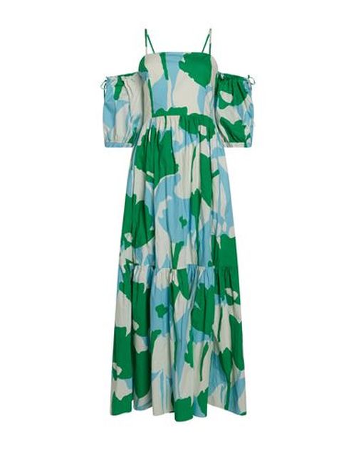 Woman Maxi dress Green Size 6 Cotton