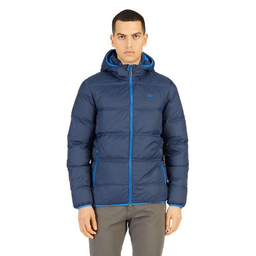 La Martina Elegant Blue High-Collar Men's Puffer Jacket - XL