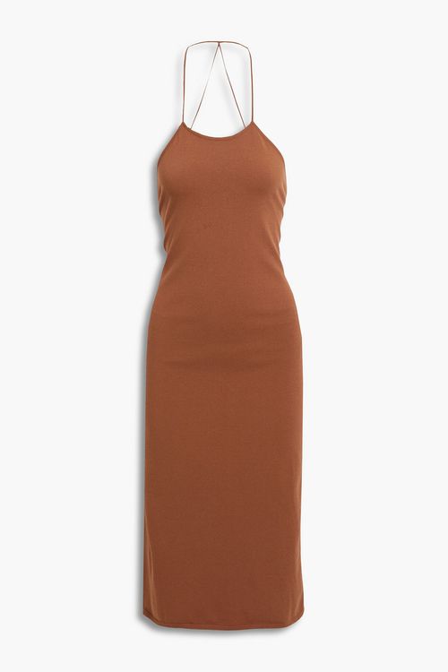 Zeynep Arcay - Neckholder-Midikleid aus Stretch-Jersey - Braun - US 4