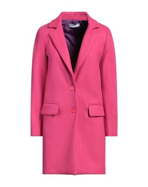 Woman Coat Fuchsia Size 4 Polyester, Acrylic, Wool