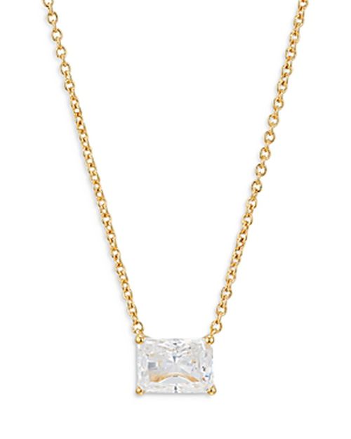 Modern Love Emerald Cut Pendant Necklace, 16-18