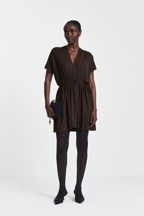 Bythos Reversible Dress in Bitter Chocolate - TENCEL