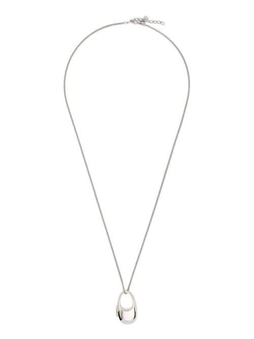 Locket brass necklace - Silver