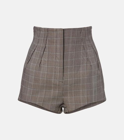 Houndstooth virgin wool shorts