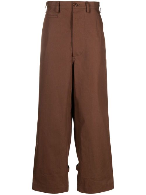Three-pocket straight-leg trousers - Brown