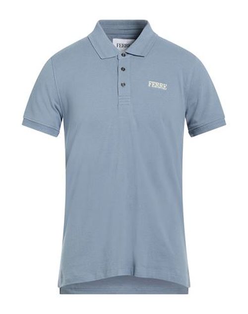 Man Polo shirt Slate blue Size M Cotton