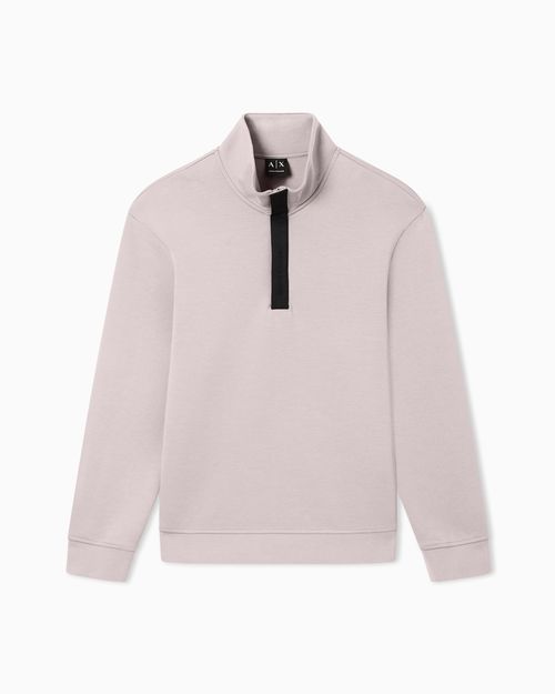 High-neck sweatshirt with zip