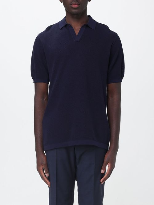 Polo Shirt Men color Navy