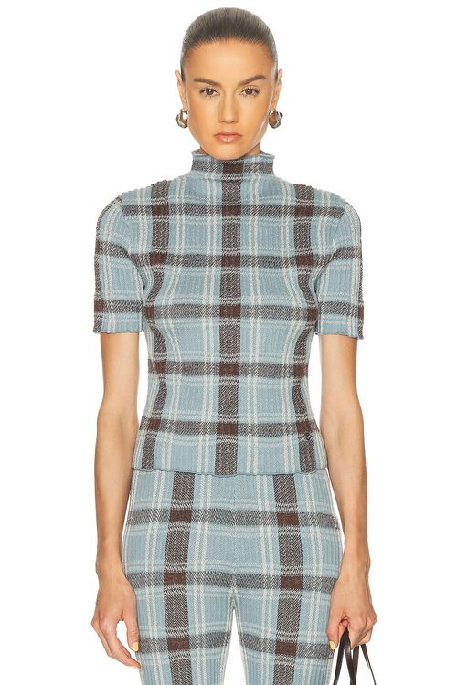 Acne Studios Kosa Top in Blue & Brown - Blue. M also in