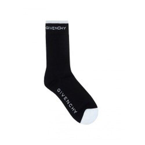 Logo-printed socks - White