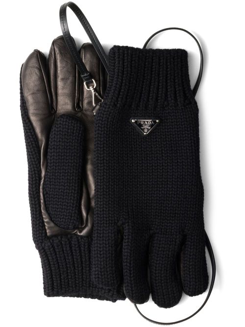 Panelled gloves - Black