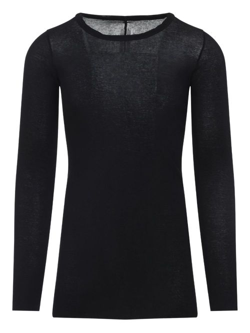 Forever Rib LS cotton T-shirt - Black
