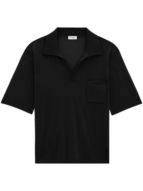 Cassandre wool polo shirt - Black