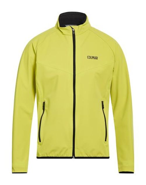 Man Jacket Lime green Size 40 Polyester, Polyamide, Elastane