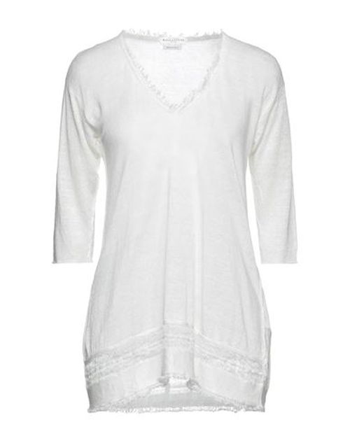 Woman Sweater Ivory Size 10 Linen, Viscose